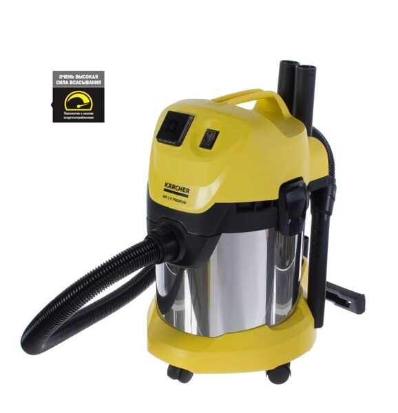 Пылесос строительный Karcher WD 3 P Рremium 1.629-891.0, 1000 Вт, 17 л