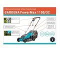 Газонокосилка электрическая Gardena PowerMax 1100/32 1100 Вт 32 см