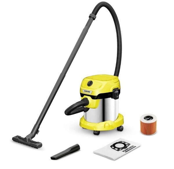 Пылесос строительный Karcher WD 2 Plus S V-15/4/18/C, 1000 Вт, 15 л